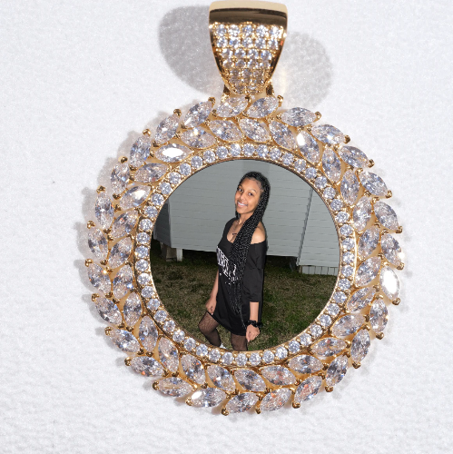 Large 3D Wheat Ear Custom Picture Pendant