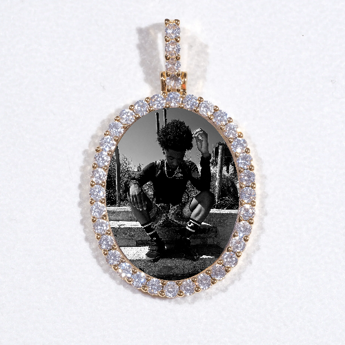 3D Oval Custom Picture Pendant