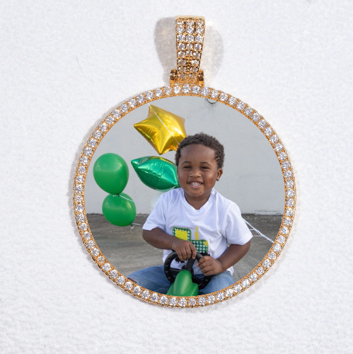 MEDIUM 3D CIRCLE CUSTOM PICTURE PENDANT