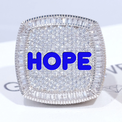 CUSTOM LETTER 3D ICED RING
