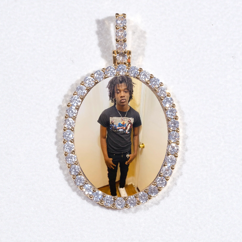 3D Oval Custom Picture Pendant