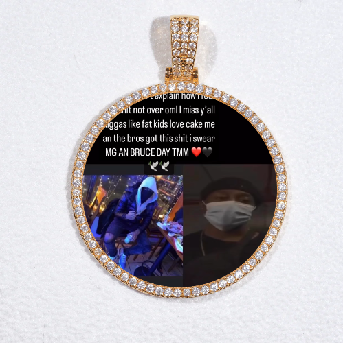 MEDIUM 3D CIRCLE CUSTOM PICTURE PENDANT