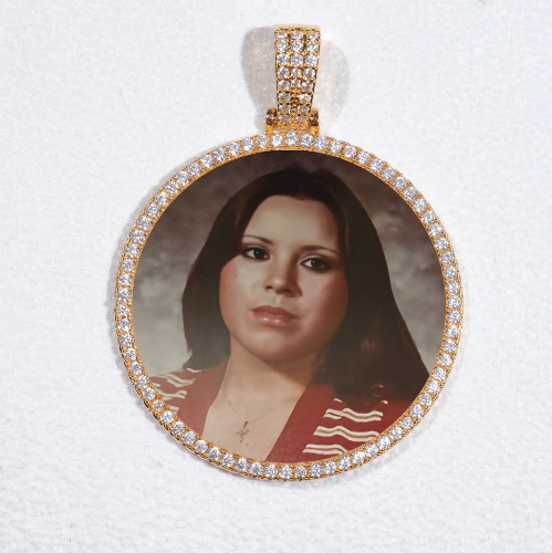 MEDIUM 3D CIRCLE CUSTOM PICTURE PENDANT