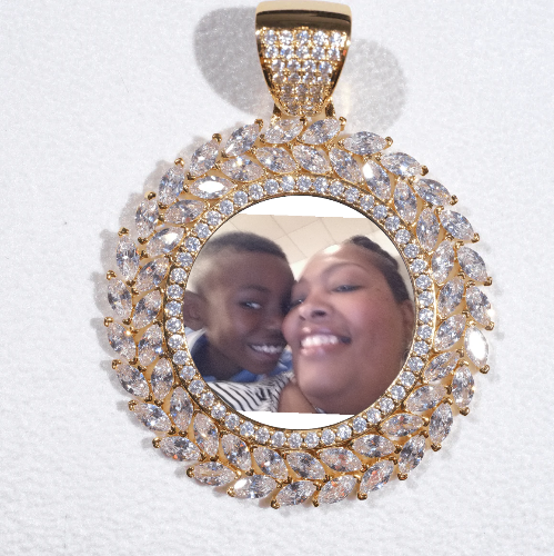 Large 3D Wheat Ear Custom Picture Pendant