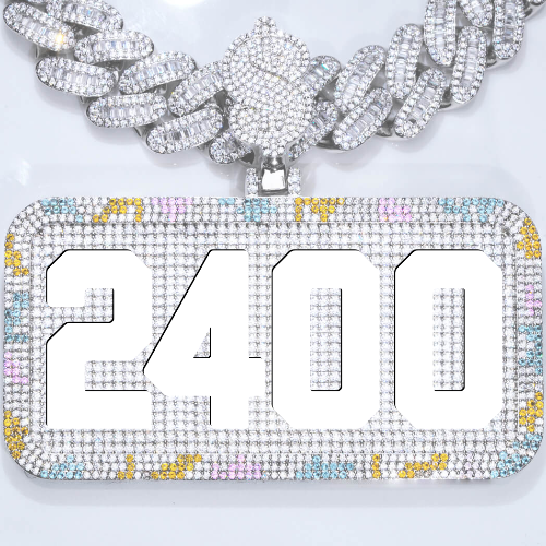 CUSTOM LETTER NECKLACE 3D COLORFUL SQUARE