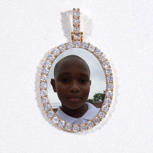 3D Oval Custom Picture Pendant