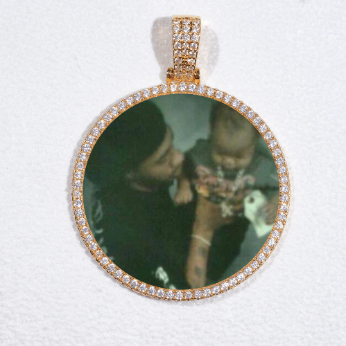MEDIUM 3D CIRCLE CUSTOM PICTURE PENDANT