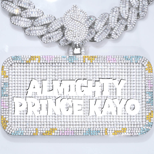 CUSTOM LETTER NECKLACE 3D COLORFUL SQUARE