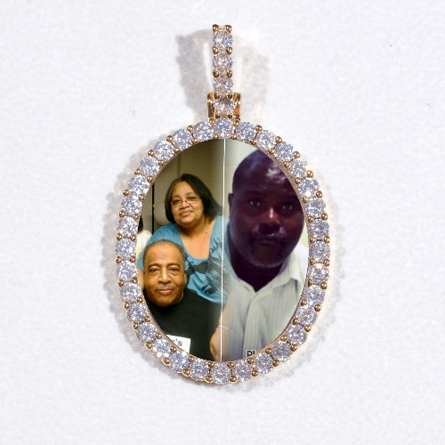 3D Oval Custom Picture Pendant