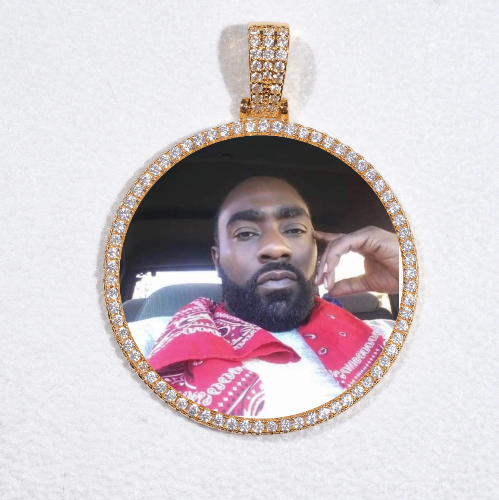 MEDIUM 3D CIRCLE CUSTOM PICTURE PENDANT