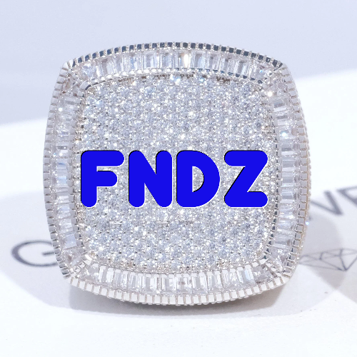 CUSTOM LETTER 3D ICED RING