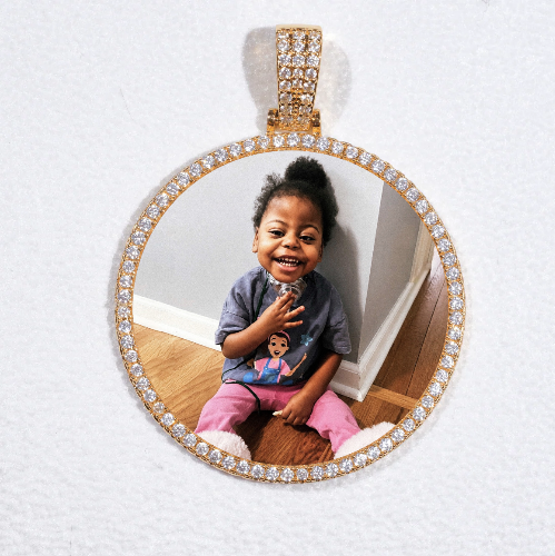 MEDIUM 3D CIRCLE CUSTOM PICTURE PENDANT
