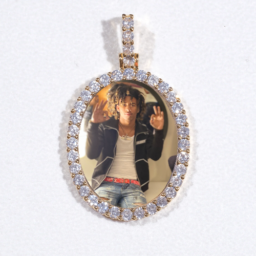 3D Oval Custom Picture Pendant
