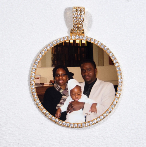 MEDIUM 3D CIRCLE CUSTOM PICTURE PENDANT