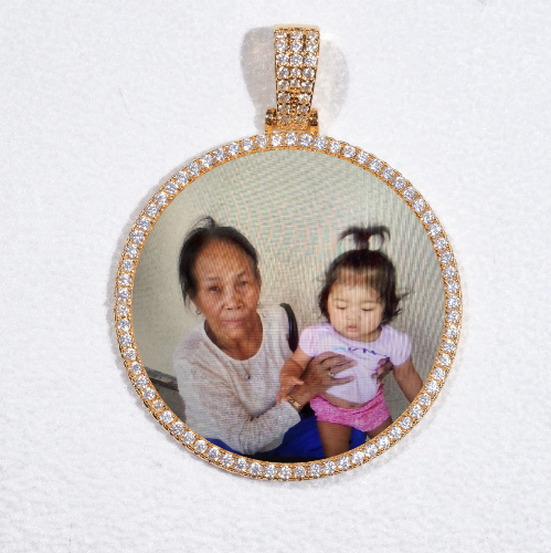 MEDIUM 3D CIRCLE CUSTOM PICTURE PENDANT