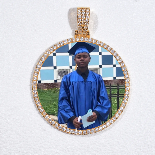 MEDIUM 3D CIRCLE CUSTOM PICTURE PENDANT