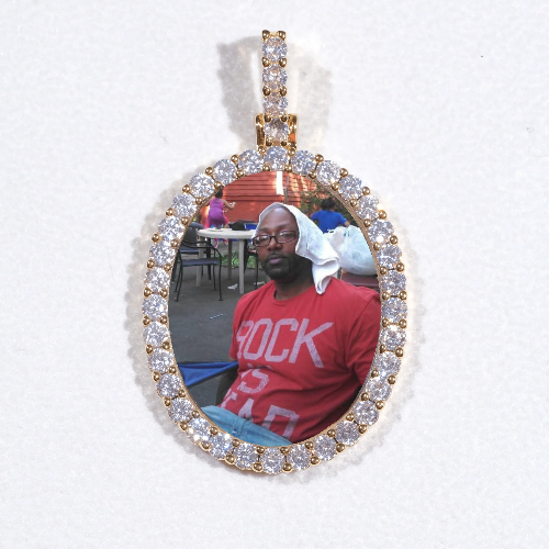 3D Oval Custom Picture Pendant