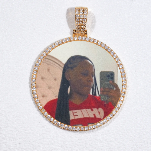 MEDIUM 3D CIRCLE CUSTOM PICTURE PENDANT