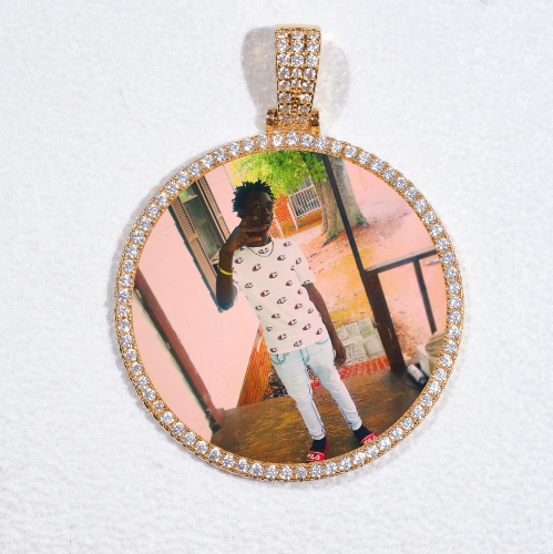 MEDIUM 3D CIRCLE CUSTOM PICTURE PENDANT