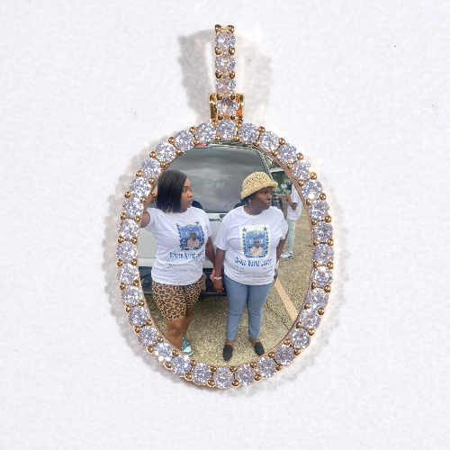 3D Oval Custom Picture Pendant