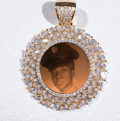 Large 3D Wheat Ear Custom Picture Pendant