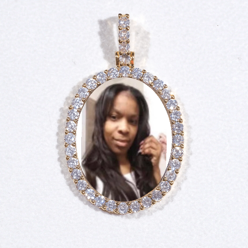 3D Oval Custom Picture Pendant