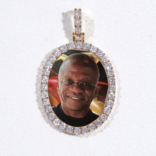 3D Oval Custom Picture Pendant