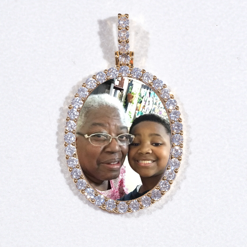 3D Oval Custom Picture Pendant