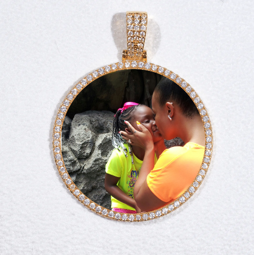 MEDIUM 3D CIRCLE CUSTOM PICTURE PENDANT