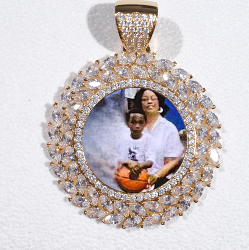 Large 3D Wheat Ear Custom Picture Pendant