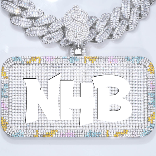 CUSTOM LETTER NECKLACE 3D COLORFUL SQUARE