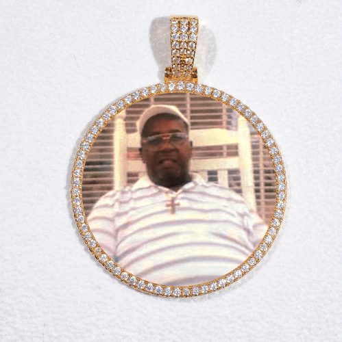 MEDIUM 3D CIRCLE CUSTOM PICTURE PENDANT
