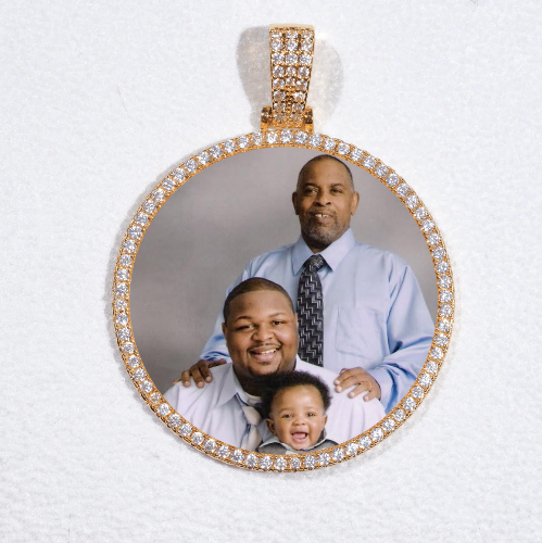 MEDIUM 3D CIRCLE CUSTOM PICTURE PENDANT
