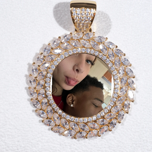 Large 3D Wheat Ear Custom Picture Pendant