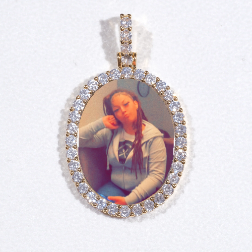 3D Oval Custom Picture Pendant