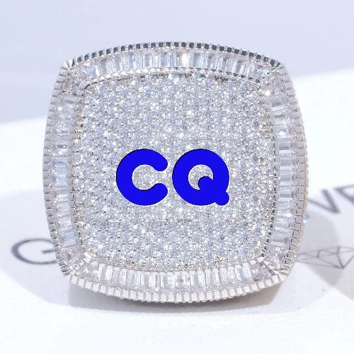 CUSTOM LETTER 3D ICED RING