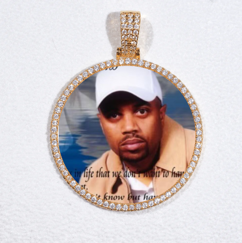 MEDIUM 3D CIRCLE CUSTOM PICTURE PENDANT