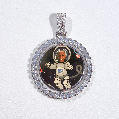 3D Spinning 2-Faced Custom Picture Pendant