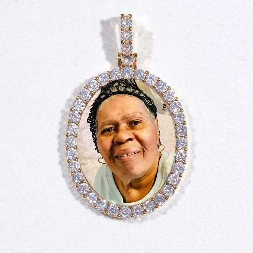 3D Oval Custom Picture Pendant