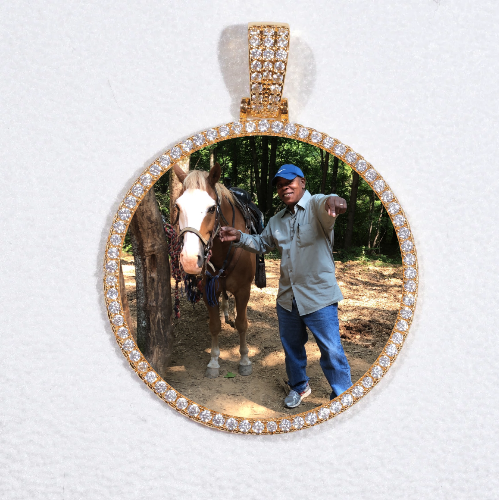MEDIUM 3D CIRCLE CUSTOM PICTURE PENDANT