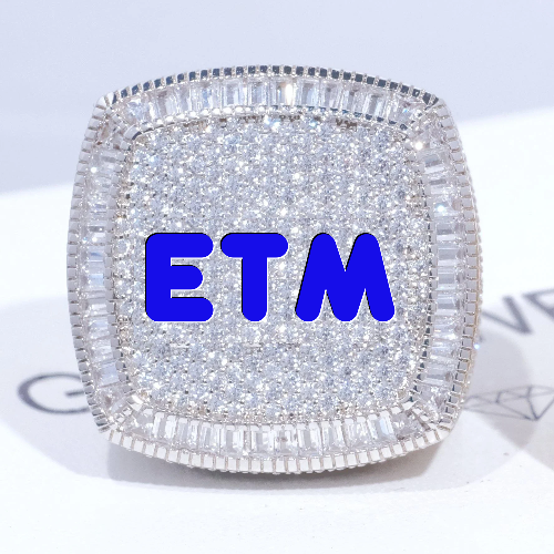 CUSTOM LETTER 3D ICED RING