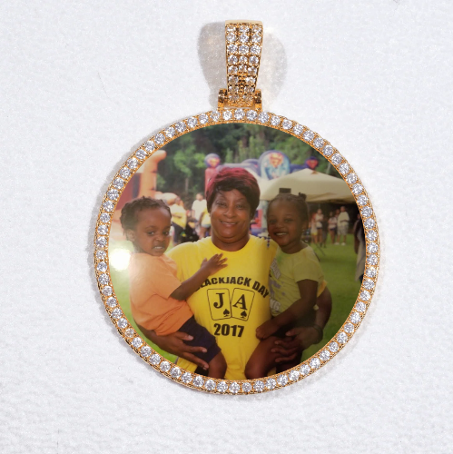 MEDIUM 3D CIRCLE CUSTOM PICTURE PENDANT