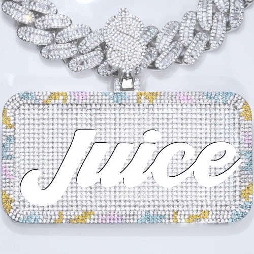 CUSTOM LETTER NECKLACE 3D COLORFUL SQUARE