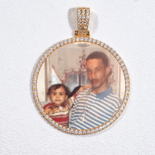 MEDIUM 3D CIRCLE CUSTOM PICTURE PENDANT