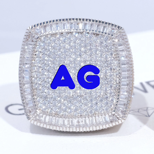 CUSTOM LETTER 3D ICED RING