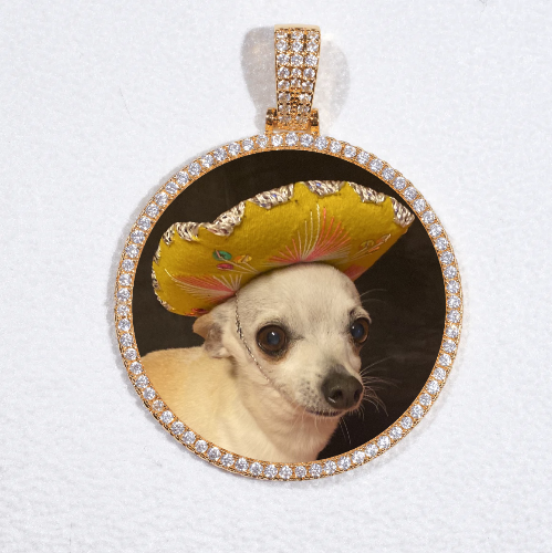 MEDIUM 3D CIRCLE CUSTOM PICTURE PENDANT
