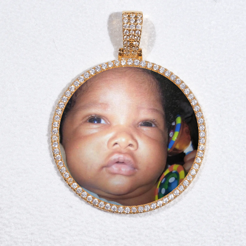 MEDIUM 3D CIRCLE CUSTOM PICTURE PENDANT
