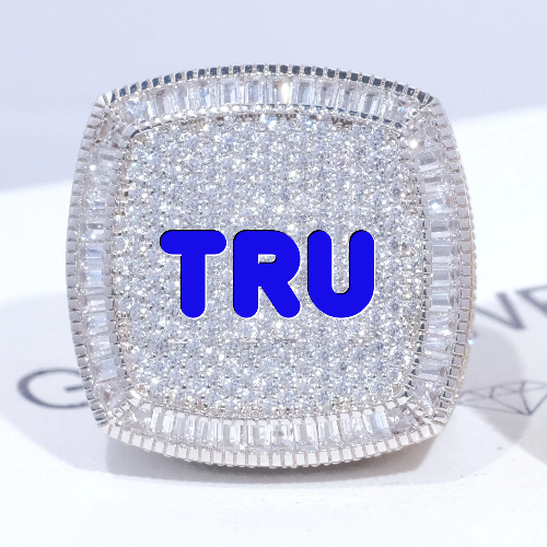 CUSTOM LETTER 3D ICED RING