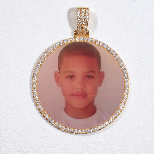 MEDIUM 3D CIRCLE CUSTOM PICTURE PENDANT
