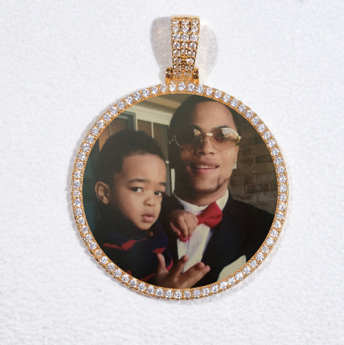 MEDIUM 3D CIRCLE CUSTOM PICTURE PENDANT